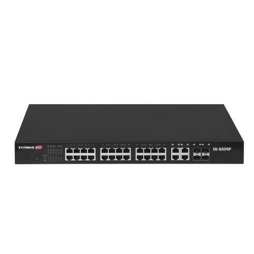 Switch EDIMAX ES-5424P  (Long Range 24-Port PoE+ Web Smart 4x Gigabit RJ45/SFP) - 1043523