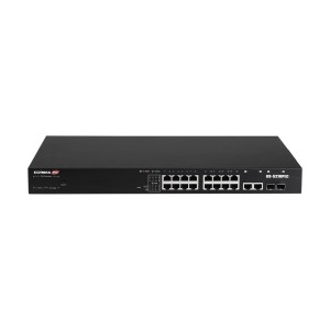 Switch zarządzalny Edimax GS-5216PLC Web Smart 16x1GbE PoE+ 2xSFP Combo Uplink