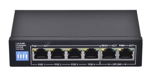 Extralink KRIOS Switch PoE 4x Gigabit PoE/PoE+, 2x - 1197395