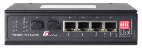 SWITCH POE GETFORT PRZEMYSŁOWY 4GE + 2SFP (-40/80) - 1125228