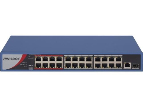 Switch niezarządzalny HIKVISION DS-3E0326P-E/M(B) 24 x RJ45 10/100M (PoE 802.3af/at) - 981406