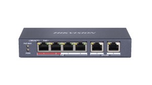 Hikvision DS-3E0106P-E/M łącza sieciowe Nie zarządzany Fast Ethernet (10/100) Obsługa PoE Niebieski