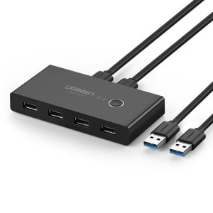 UGREEN SWITCH PRZEŁĄCZNIK KVM USB 2X4 USB 3.0 CZAR