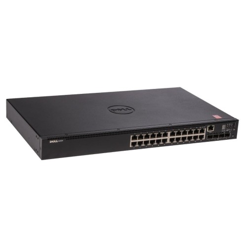 Switch zarządzalny Dell Networking N1524, 24x 1GbE + 4x 10GbE SFP+ fixed ports, Stacking, IO to PSU airflow, AC - 980746