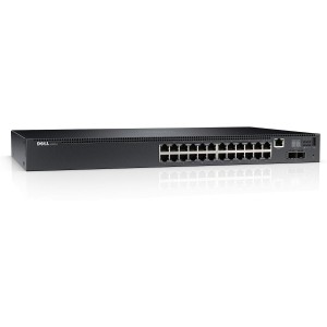 Switch zarządzalny Dell Networking N2024 L2 24x 1GbE + 2x 10GbE SFP+ fixed ports Stacking IO to PSU airflow AC