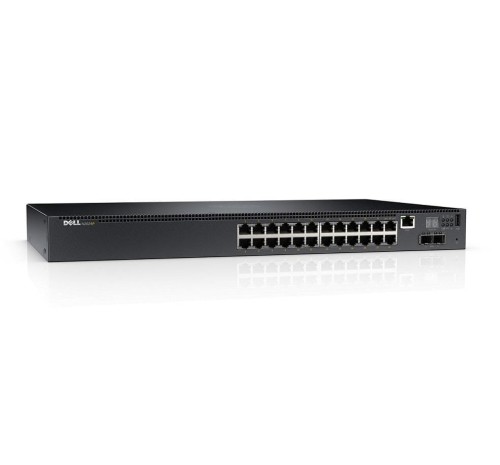 Switch zarządzalny Dell Networking N2024P L2 PoE+ 24x 1GbE + 2x 10GbE SFP+ fixed ports Stacking IO to PSU air AC - 980751