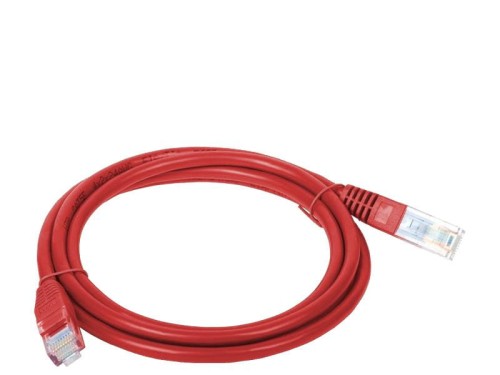 Patchcord UTP A-LAN KKU5CZER0.5 (RJ45 - RJ45 ; 0,50m; UTP; kat. 5e; kolor czerwony) - 740142