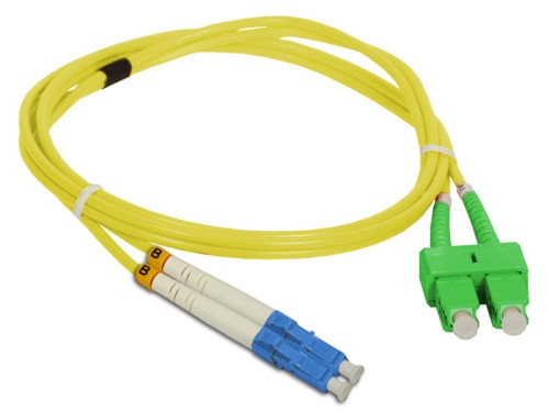 Patchcord światłowodowy SM Alantec ( SC/APC - LC duplex LSOH 1m żółty ) - 1076524
