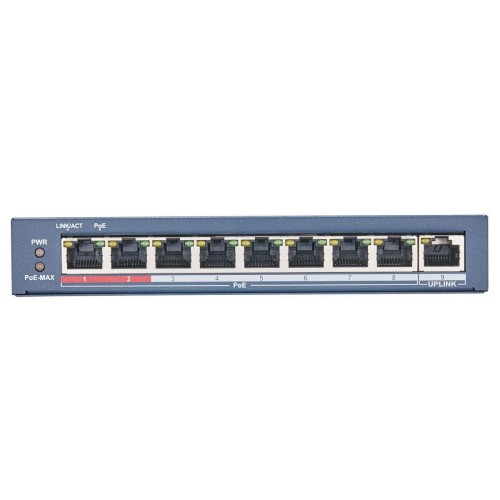 Switch niezarządzalny HIKVISION DS-3E0109P-E/MB 9x10/100Mbps 8xPoE 60W - 1142632