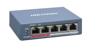 Switch zarządzalny HIKVISION DS-3E1105P-EI 4 x RJ45 10/100M (PoE 802.3af/at), 1 x RJ45 10/100M