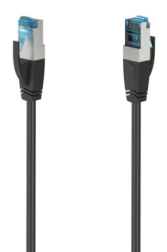 Kabel sieciowy Hama CAT6a S/FTP 10 Gbit/s 0,25m czarny - 981411