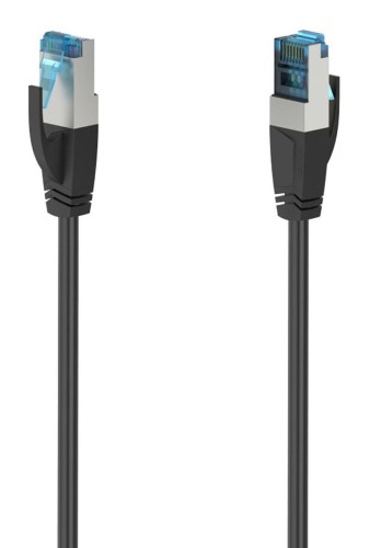 Kabel sieciowy Hama CAT6a S/FTP 10 Gbit/s 0,5m czarny - 981412