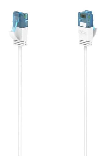 Kabel sieciowy Hama CAT6a U/UTP 10 Gbit/s Flexi 0,75m biały - 981423