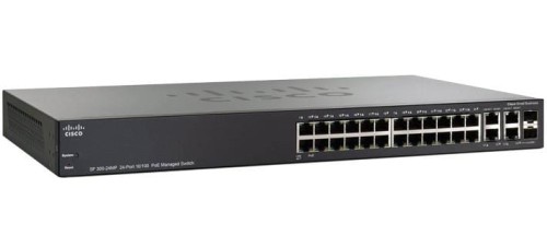 Switch zarządzalny Cisco SF300-24MP 24x10/100 2x1000 2xSFP/Combo PoE+ - 982138