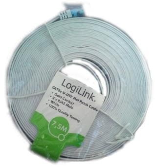 Patchcord LogiLink CP0140 CAT5e U-UTP, 15m, płaski - 982299