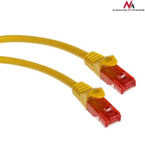 Patchcord Maclean MCTV-301 Y UTP cat6 wtyk-wtyk 1m żółty - 982395
