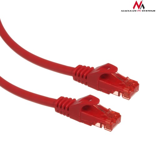 Patchcord Maclean MCTV-301 R UTP cat6 wtyk-wtyk 1m czerwony - 982397
