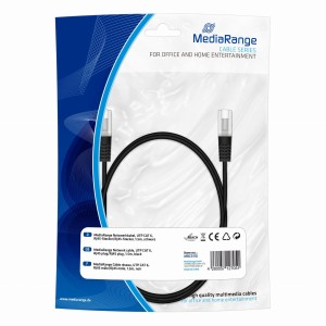 Kabel sieciowy UTP MediaRange MRCS110 UTP CAT 6, RJ45/RJ45, 1,5m czarny