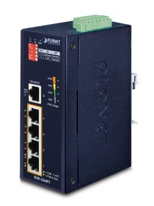 Switch PLANET ISW-504PT 5-PORT POE DIN RAIL