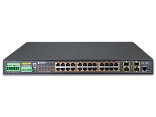 Switch zarządzalny Planet IGS-5225-24P4S 24-Port PoE 1000Mb/s + 4-Port 1000Base-X SFP przemysłowy - 982822