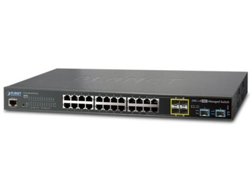 Switch zarządzalny Planet GS-5220-20T4C4X 24-Port 1000Base-T + 4-Port TP/SFP Combo + 4-Port SFP+ - 982823