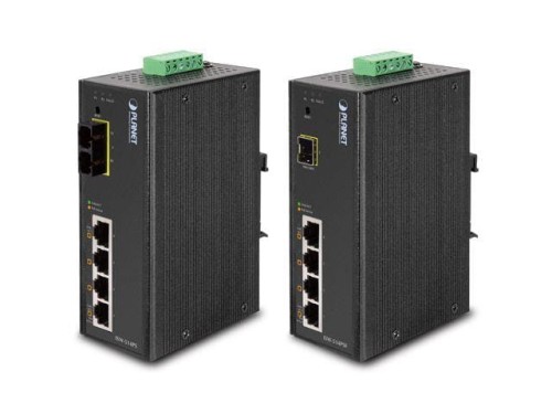 Switch zarządzalny Planet ISW-514PSF 4-Port 100Mb/s PoE + 1-Port 100Base-FX przemysłowy Web Smart - 982826