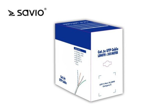 Kabel sieciowy UTP Savio Cat. 5e 305m CLA-05 - 983195