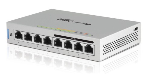 Switch zarządzalny UBIQUITI UniFiSwitch 8 8x10/100/1000 4xPoE 60W - 983276