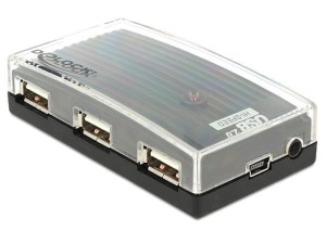 Hub USB Delock 4x USB 2.0 aktywny + zasilacz