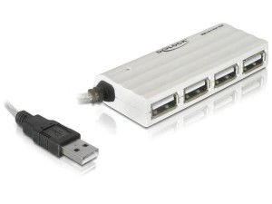Hub USB Delock 4x USB 2.0 biały