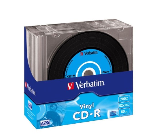 CD-R Verbatim 52x 700MB (Slim 10) VINYL AZO - 977992