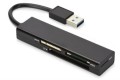 Czytnik kart Ednet 4-portowy USB 3.0 (CF, SD, MicroSD/SDHC, MS), czarny - 1058872