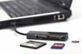 Czytnik kart Ednet 4-portowy USB 3.0 (CF, SD, MicroSD/SDHC, MS), czarny - 1058877