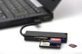 Czytnik kart Ednet 4-portowy USB 3.0 (CF, SD, MicroSD/SDHC, MS), czarny - 1058875