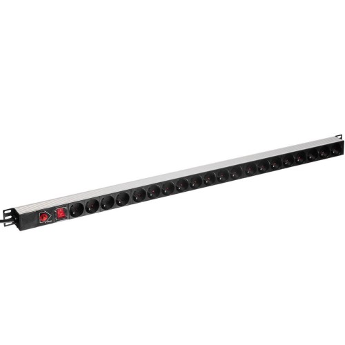 Listwa zasilająca Netrack pionowa 19'' 1U, 230V/16A, 20xE, ALU - 975339