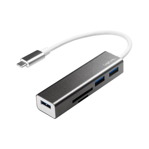 Hub USB-C 3.0 LogiLink UA0305 3 porty USB, z czytnikiem kart - 966006
