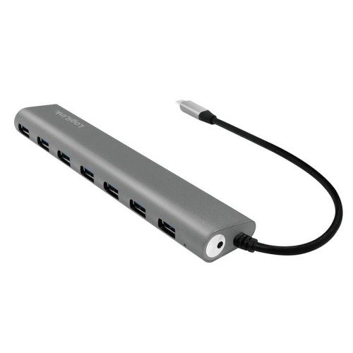 Hub USB-C 3.1 LogiLink UA0310 7 portów, aluminiowa obudowa - 966011