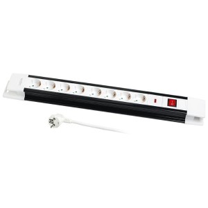 Listwa zasilająca LogiLink LPS207 8 gniazd ON/OFF 3m, biała