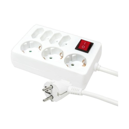 Listwa zasilająca LogiLink LPS210 7 gniazd Schuko/Euro ON/OFF, 5m, biała - 975272