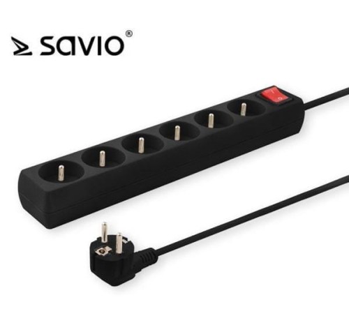 Listwa zasilająca Savio LZ-04, 6 gniazd 5m - 975408