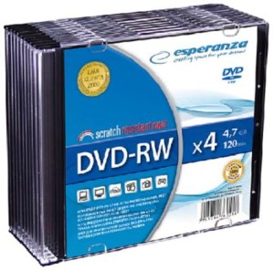 DVD-RW Esperanza 4x 4,7GB (Slim 10)