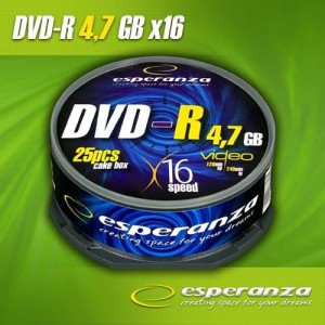 DVD-R Esperanza 16x 4,7GB (Cake 25)