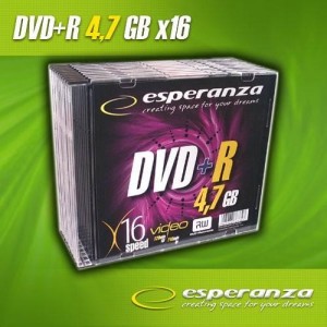 DVD+R Esperanza 16x 4,7GB (Slim 10)