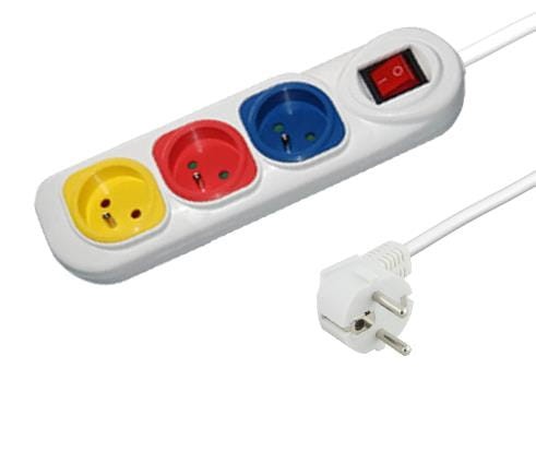 Listwa zasilająca Esperanza Rainbow, 3 gniazda, 1,5m, uz, wł - 975228