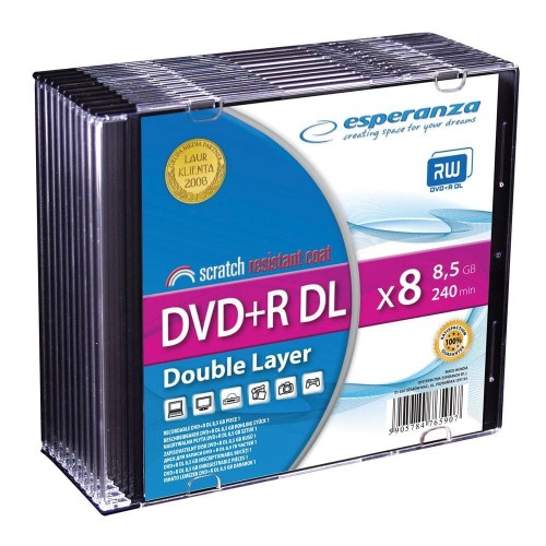 DVD+R Esperanza DL 8x 8,5GB (Slim 10) - 977918