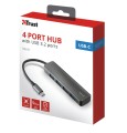 HUB USB Trust Halyx Aluminium 4-portowy USB 3.2 (23328) - 1065299