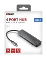 HUB USB Trust Halyx Aluminium 4-portowy USB 3.2 (23328) - 1065305