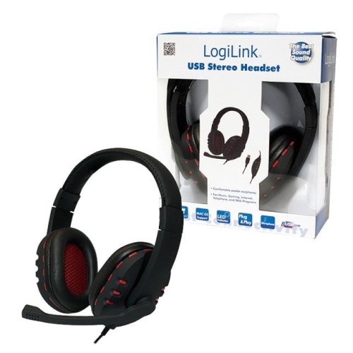Słuchawki stereo LogiLink HS0033 z mikrofonem HQ - 969266