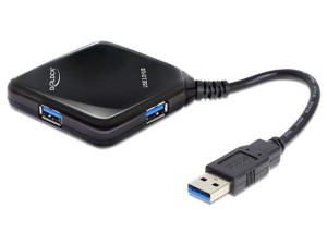 Hub USB Delock 4x USB 3.0 czarny