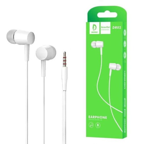 DENMEN SŁUCHAWKI DOUSZNE JACK3,5MM MIKROFON DR02 HIFI - 1011401